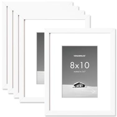 Imagem de Venusmiles Porta-retrato de 20,3 x 25,4 cm, molduras para fotos de 20,3 x 25,4 cm com tapete removível de 13 x 17 cm - acrílico de alta definição - tela vertical e horizontal - moldura para pendurar