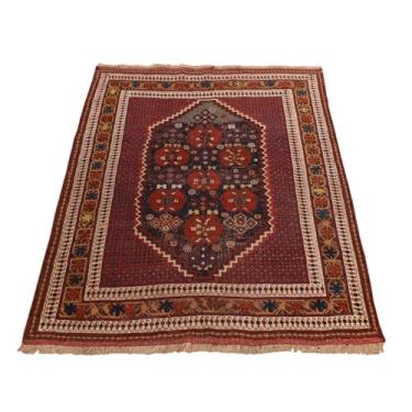 Imagem de Shahbanu Rugs Midnight Blue Tapete quadrado oriental de lã de lã pura com nó à mão (1,5 m x 1,5 m)