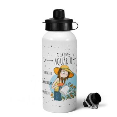 Imagem de Garrafa Squeeze MQ Signos - Ela é de Aquário - 600ml - JPS INFO