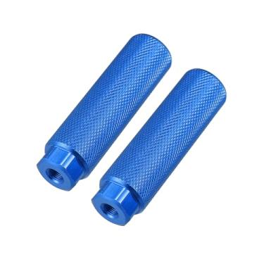 Imagem de REPAIROCK Par de apoios para os pés traseiros de liga de alumínio universal azul para BMX MTB Bike Bicycle Fit 3/8 polegadas eixos peças de reposição automotiva
