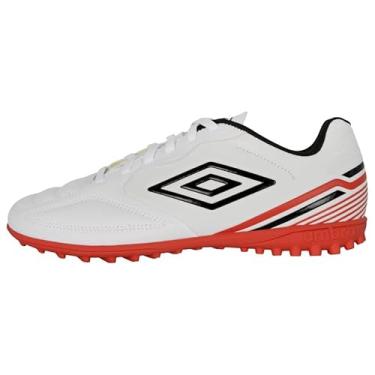 Imagem de Umbro Tênis masculino Classico 13 Tf Soccer Turf, Branco/Preto/Vermelho, 40