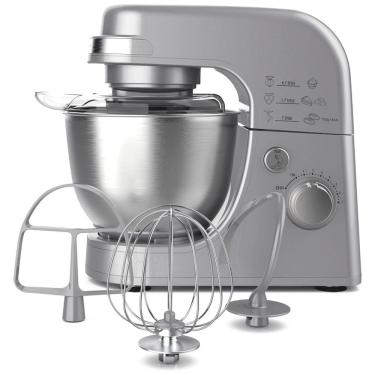 Imagem de Batedeira Elétrica de Bancada 4 Litros 7 Velocidades em Aço Inoxidável, 110V 300W, Hamilton Beach, Prata