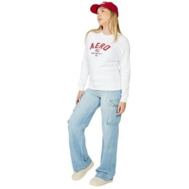 Imagem de Moletom Aeropostale Careca Branco Feminino-Feminino
