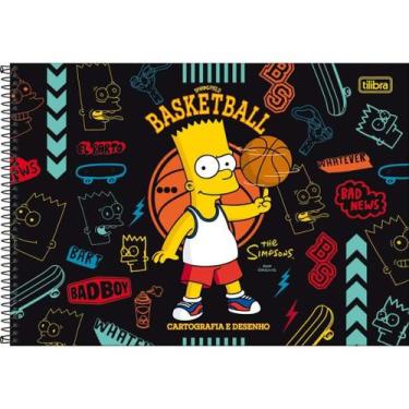 Imagem de Caderno Espiral Cartografia e Desenho Simpsons - Tilibra