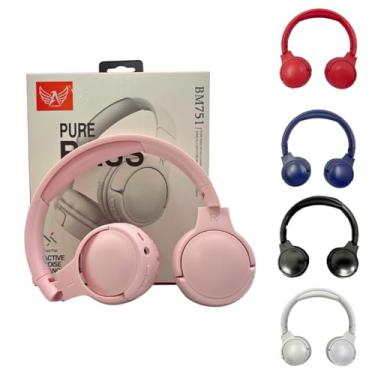 Imagem de Fone de Ouvido Bluetooth, Som Nítido, Bateria de 6h, Chamadas Mãos-livres, Leve e Confortável, Branco, rosa, preto, azul (Vermelho)