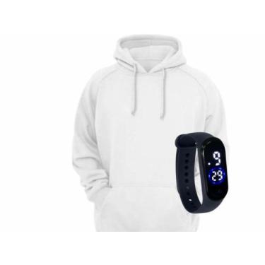 Imagem de Casaco Moletom Masculino e Feminino  Blusa de frio Com Capuz Canguru c