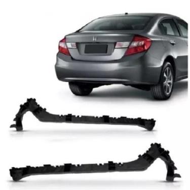 Imagem de Par Guia Suporte Parachoque Traseiro New Civic 2012 A 2016 - 5259374