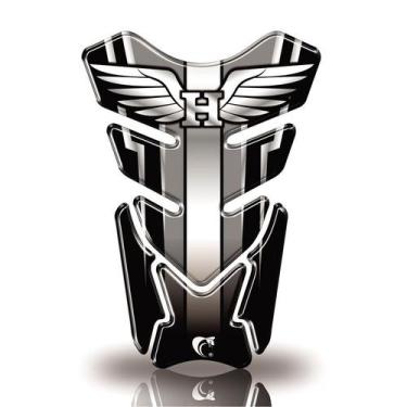 Imagem de Protetor De Tanque Adesivo Moto Cb Twister Cg Honda Asa Preto - Cobra 