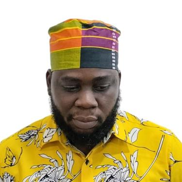 Imagem de OMAQA Kente Kufi chapéu estilo #3: boné masculino | tecido com estampa africana (multicolorido)