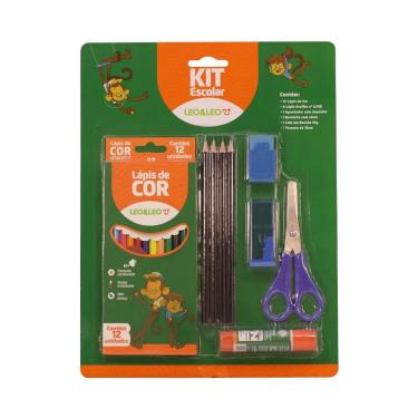 Imagem de Kit Lápis de cor 12 Cores Leo & Leo