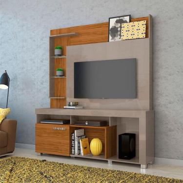 Imagem de Estante Home Theater Madetec Ícaro Para Tv De Até 50U0027 - Madetec Cor Fendi/Naturale