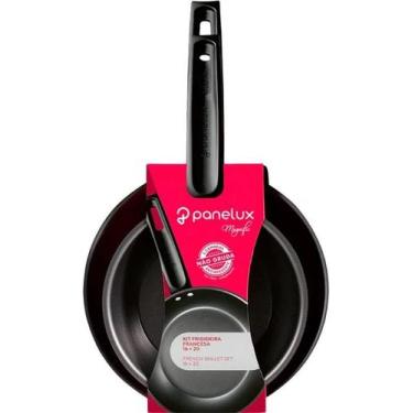 Imagem de Kit Frigideira Francesa Antiaderente Panelux 16cm/20cm Grafite