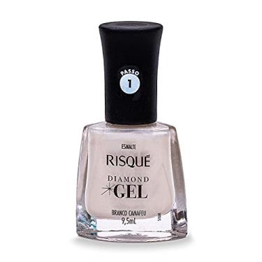 Imagem de Risqué Esmalte Diamond Gel Branco Camafeu Cremoso 9 5 Ml