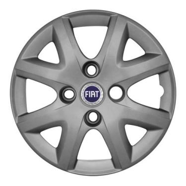 Imagem de Calota Aro 13 159CB-PTA + Emblema Alumínio Fiat A - Garagem Online Gri