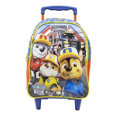 Imagem de Mochila Infantil de Rodinha Carrinho Patrulha Canina Grande Ref 10770 