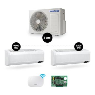 Imagem de Samsung Bi-Split WindFree 18.000 BTUs [Hi Wall 2x9.000] Quente/Frio com WiFi - 220V