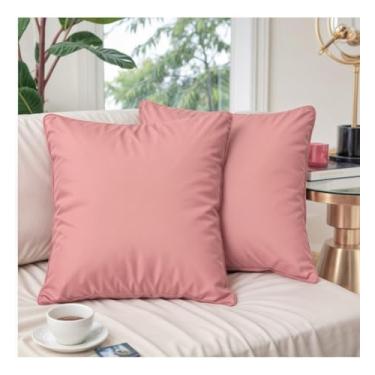 Imagem de 2 Capas Almofada Veludo Suede Sofa Decorativa 45x45 Rosa