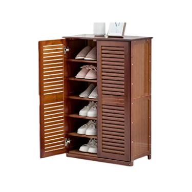 Imagem de Sapateira, sapateira, caixa de sapatos espessa, armazenamento doméstico, montagem simples e fácil, multifuncional, dormitório, entrada, quarto, sala de estar, marrom (66 x 35 x 100 cm)