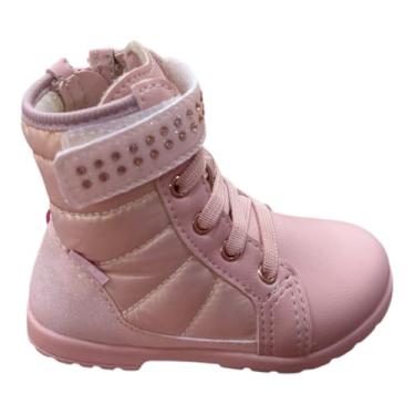 Imagem de Bota Coturno Infantil Feminina Pampili Rubi Matelassê Comfy Rosa Novo (Rosa Novo, BR, Criança de 1 a 3 anos, Numérico, 21)