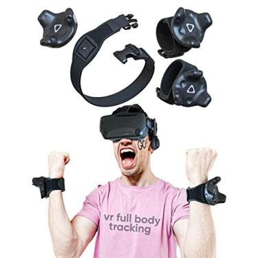 Imagem de Skywin VR Tracker Belt e Tracker Strap Bundle para HTC Vive System Tracker Pucks - Cinto ajustável e Correias de Mão para cintura e rastreamento de co