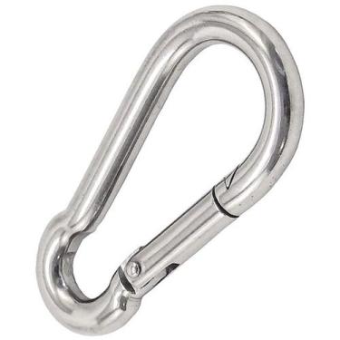 Imagem de Mosquetão Em Aço Inox 6 Mm Engate Rápido Carga Max 70 Kg - Abrolhos Ná
