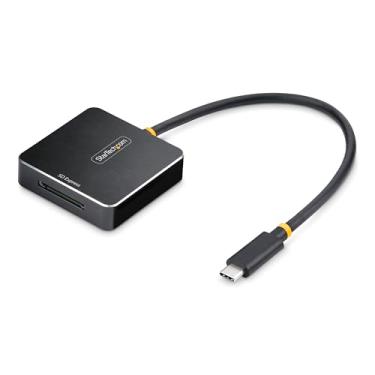 Imagem de StarTech.com Leitor de cartão USB-C SD Express, leitor de cartão de memória portátil USB 10Gbps, USB tipo C para adaptador digital 7.1 seguro