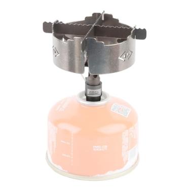 Imagem de Para-brisas de fogão de acampamento de titânio com suporte transversal antiderrapante para fogão BRS-3000T /FMS-300T Para-brisas ultraleve para mochila para fogão de acampamento com bolsa de