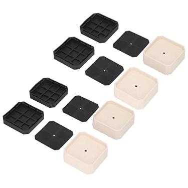 Imagem de 8 Defina Os RISERS de Mobiliário Empilhável à Prova de Choque Cobertos para Comedores para Refrigerador Máquinas de Lavagem Base Cadeira Nossa Cama para armazenamento. RISERS RISERSFURNITS