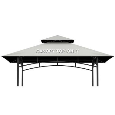 Imagem de Cobertura de cobertura de substituição para gazebo para churrasqueira apenas - 1,5 m x 20,3 m, cobertura de abrigo de camada dupla à prova d'água adequada para o modelo L-GG001PST-F