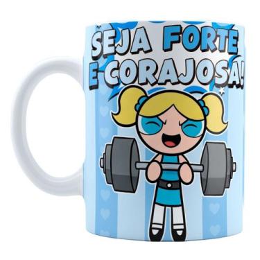 Imagem de Caneca 325ml Meninas Superpoderosas Seja Forte e Corajosa - LARANJA E 