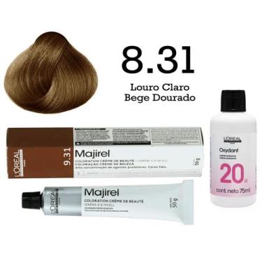 Imagem de Coloração Majirel 8.31 Louro Claro Bege Dourado + Emulsão Oxi 20 Vol. 