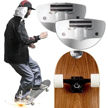 Imagem de Atualize seu skate e adicione acessório de placa traseira de chamas para um passeio eletrizante, acessórios de skate, pederneira, placa de ignição de skate - pacote com 2