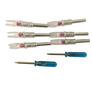 Imagem de jiexi fashion Nocks de flecha de arco compostos iluminados com LED para diâmetro interno de 5,3 mm 0,5 cm pacote com 6 (roxo)