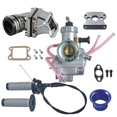 Imagem de jtfrkope Nova atualização VM24 Carburador Dio válvula palheta 22 mm guidão 2" 1 kit de válvula palheta de corrida para bicicleta motorizada a gás 80cc