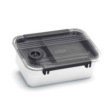 Imagem de Marmita Bom Apetite Com Bandeja E Válvula 800 ml - Nitron, Preto
