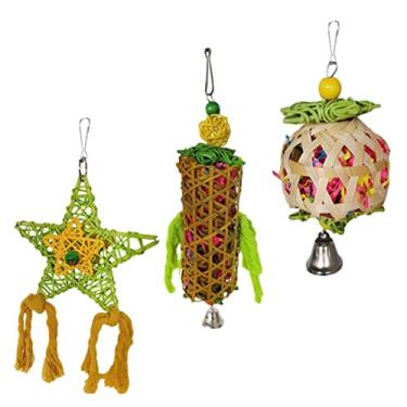 Imagem de KESYOO 3Peças Mordida Papagaios Kit Plástico Brincadeiras e Entretenimento de Pássaros Pequenos