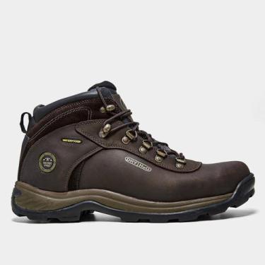Imagem de Bota Couro Bull Terrier Freemont Prova D'Água Masculina, Marrom escuro