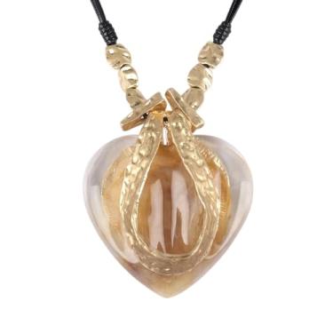 Imagem de Jeilwiy Colar feminino boho estilo hippie, grosso, longo, de couro, gargantilha preta, boêmio, Couro sintético, Sem Pedra Preciosa