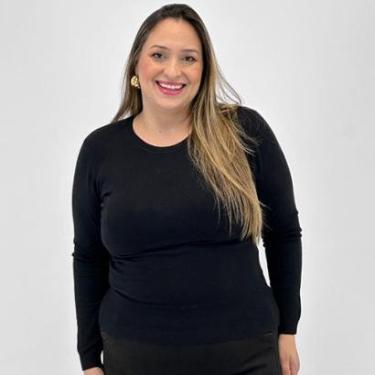 Imagem de Blusa de Lã City Lady Plus Size Gola Redonda Feminina-Feminino