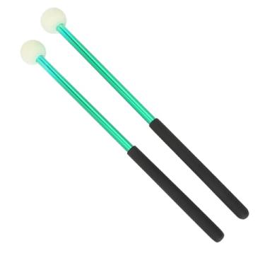 Imagem de 2 Pcs Tambor Timpani Marlets, 32 Cm Antislip Bass Percussion Sticks Acessório de Instrumentos Liga Corporal Lã Felta Cabeça para a Batida da Bateria (GREEN)