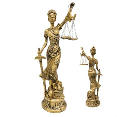 Imagem de Estatueta Themis Dama Deusa da Justiça Formatura Direito Advogado Advocacia enfeite de mesa escritório