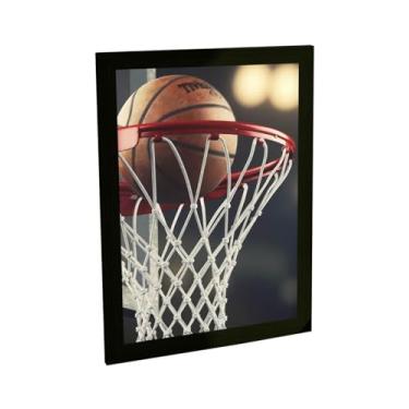 Imagem de Quadro Decorativo Basquete Cesta Anoitecer Decoração Poster Quarto Sala