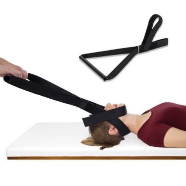 Imagem de Alça extensora de pescoço - Dispositivo de descompressão para quiropraxia da coluna, desconforto no pescoço e alívio de dor de cabeça com alça confortável, alça de queixo, dispositivo de tração