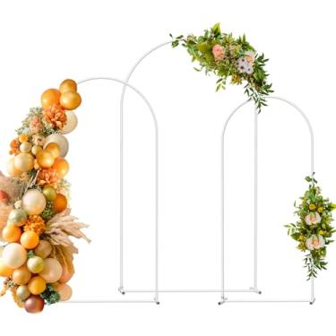Imagem de Conjunto de suporte de arco, 2,5 m, 1,8 m, 1,8 m, arco de balão de metal de casamento, suporte de pano de fundo para revelação de gênero, chá de bebê, decoração de noiva, festa, cerimônia de