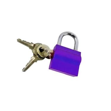 Imagem de Cadeado 30mm Roxo 3 Chaves Simples Shenling Padloc