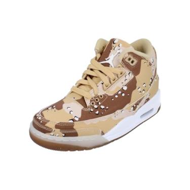 Imagem de Tênis feminino Air Jordan 3 Retro Tex Desert Camo (HM4301 200), Madeira flutuante escura/cânhamo/marrom veludo/vela, 40 BR