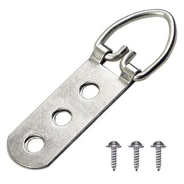 Imagem de Pacote com 30 ganchos para quadro com parafusos, molduras resistentes com fecho de 3 furos, solução para pendurar relógios, pinturas, quadros, ganchos, espelhos fotográficos, ponto cruz