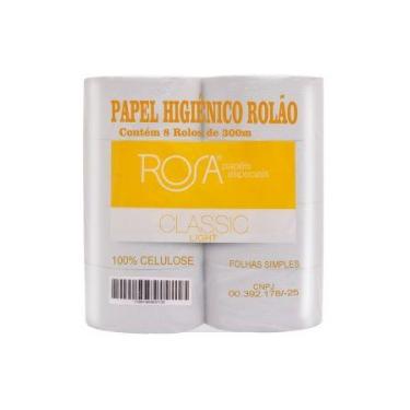 Imagem de Papel higiênico rolão classic light 100% celulose 9cm 8x300m - fififu