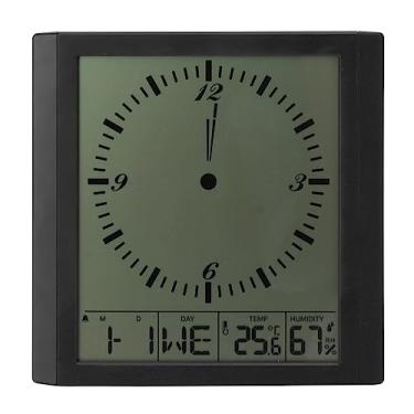 Imagem de Relógio digital DOUQIFEI, relógio digital grande montado na parede de 8,6 pol. Dimmer automático de brilho de parede com temperatura de data para idosos, quarto, escritório