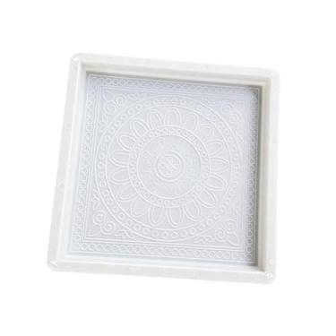 Imagem de Baoblaze Modelo de piso de ladrilho de concreto, tijolo, cimento, artesanato, quadrado, exclusivo, rota, criador, modelo, decoração para caminho, jardim, pátio, Style a